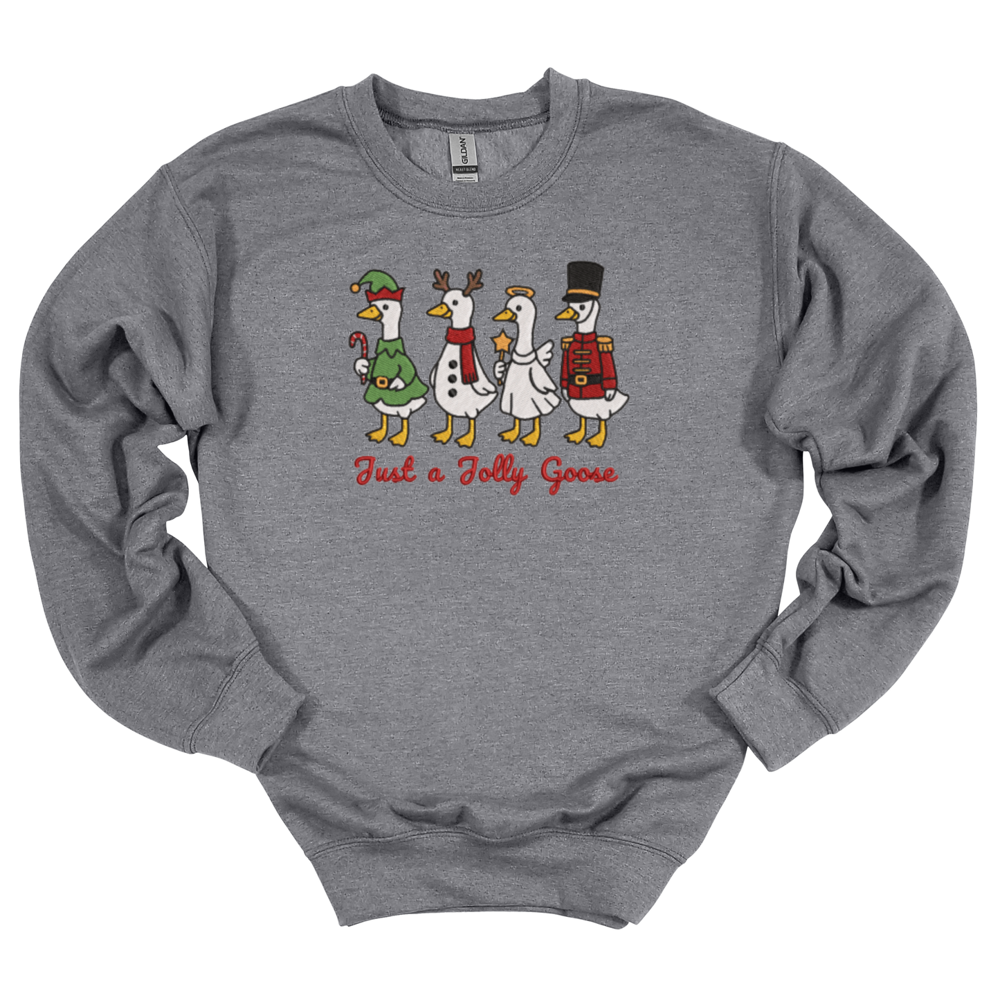 Just a Jolly Goose Embroidered Sweatshirt
