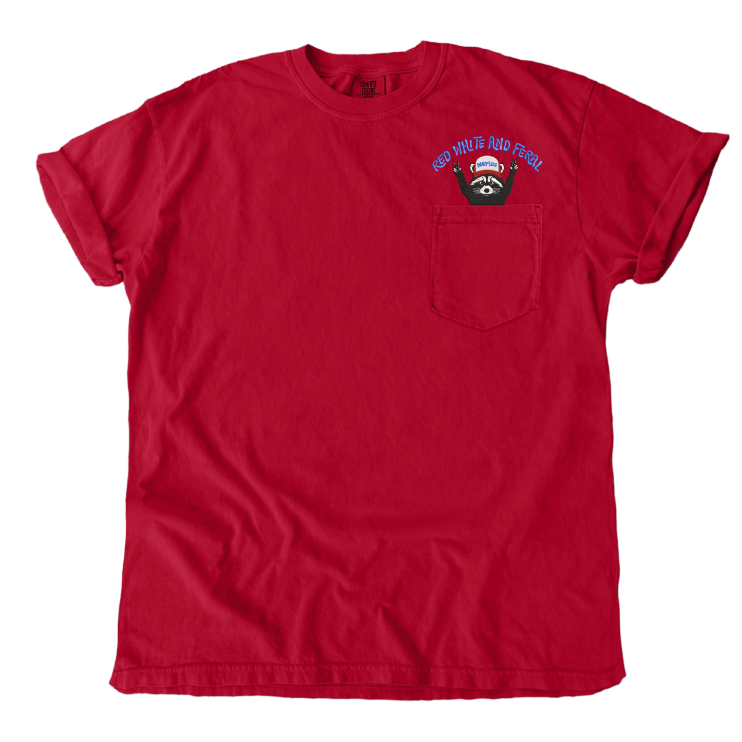 Red, White, & Feral Pocket Tee