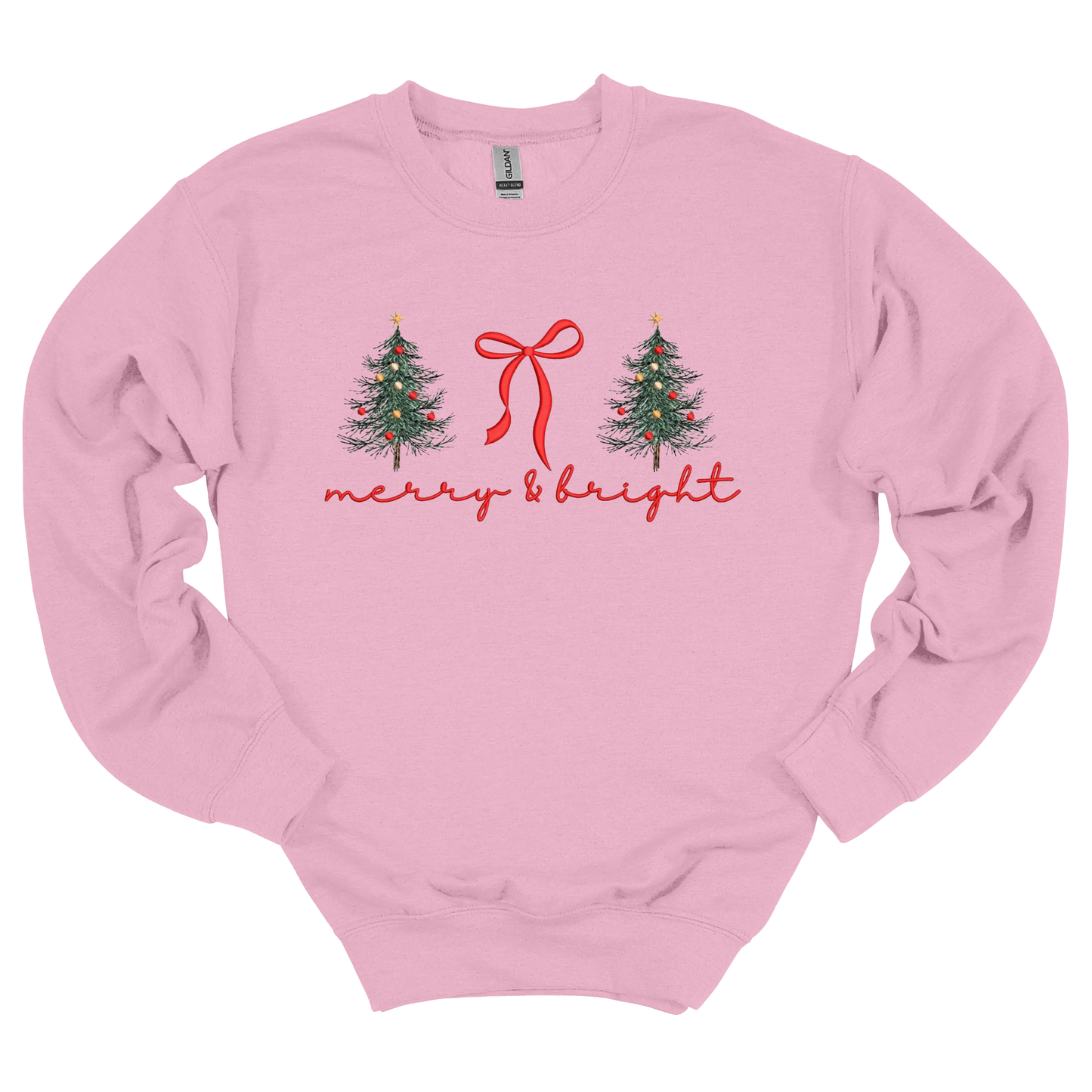 Merry & Bright Embroidered Sweatshirt