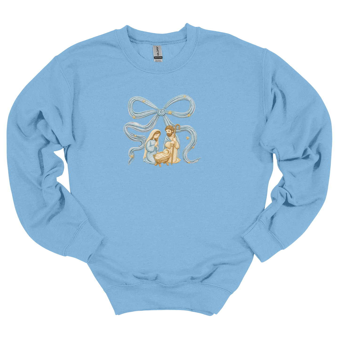 Christmas Bow Embroidered Sweatshirt