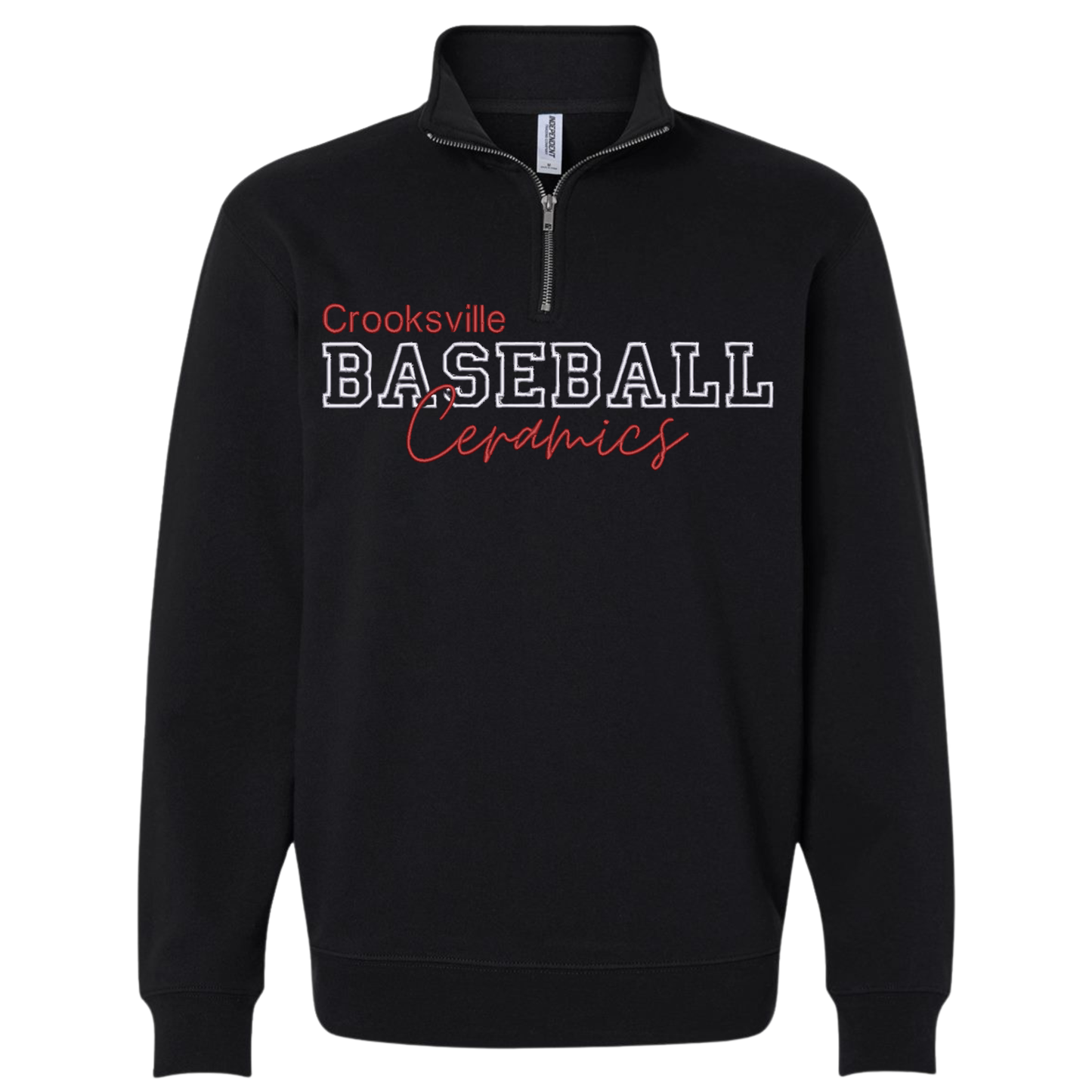 Crooksville Baseball Embroidered 1/4 Zip