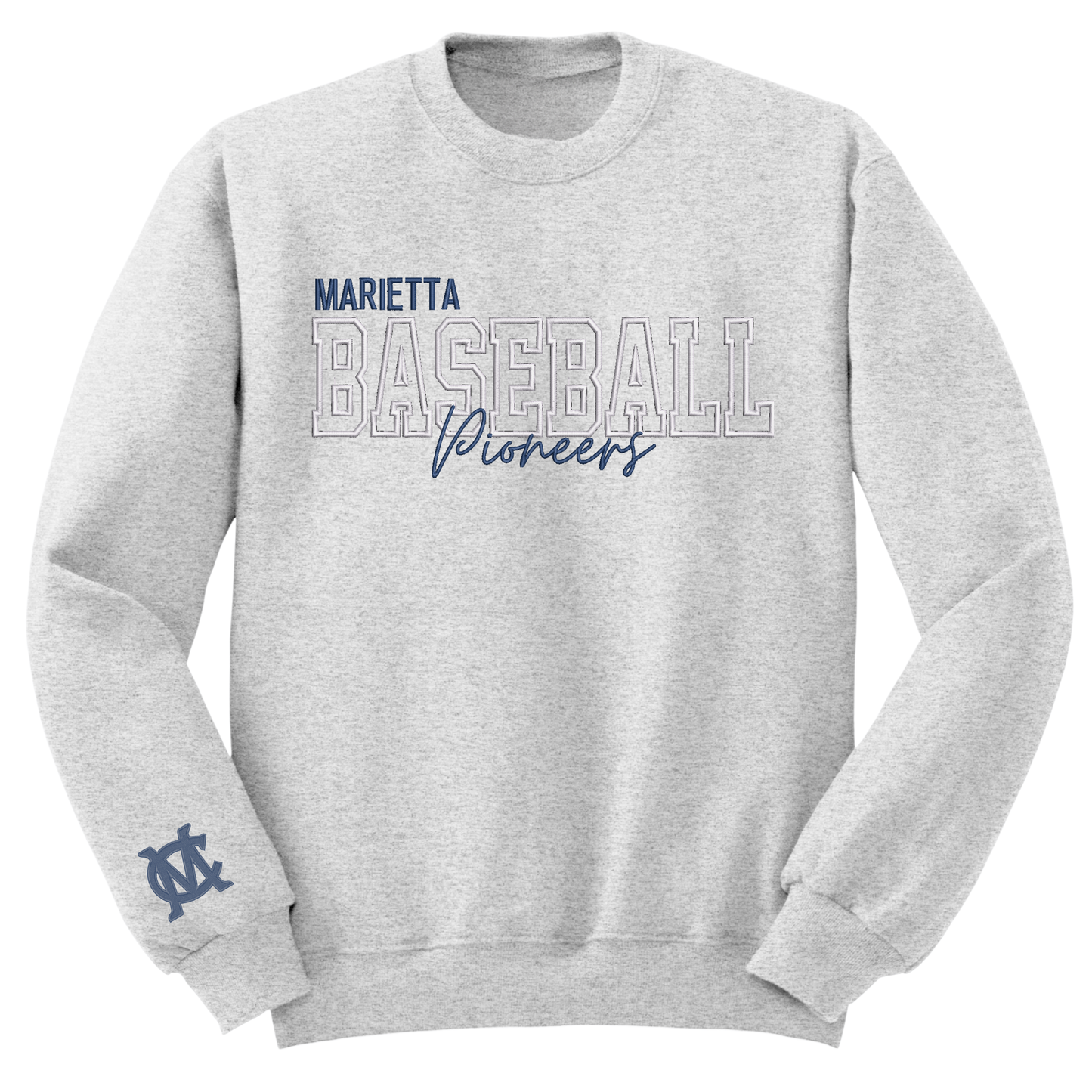 Marietta Baseball Embroidered Crewneck