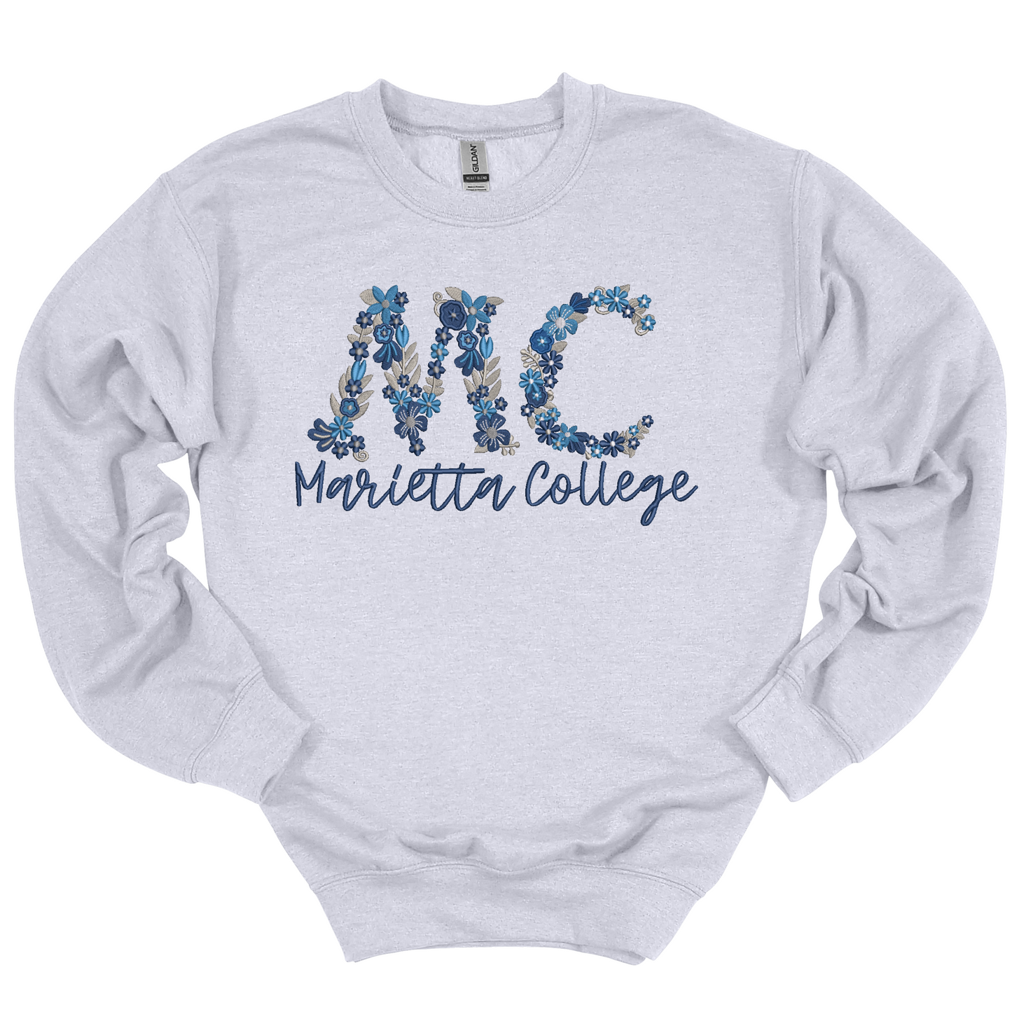 MC Embroidered Floral Crewneck