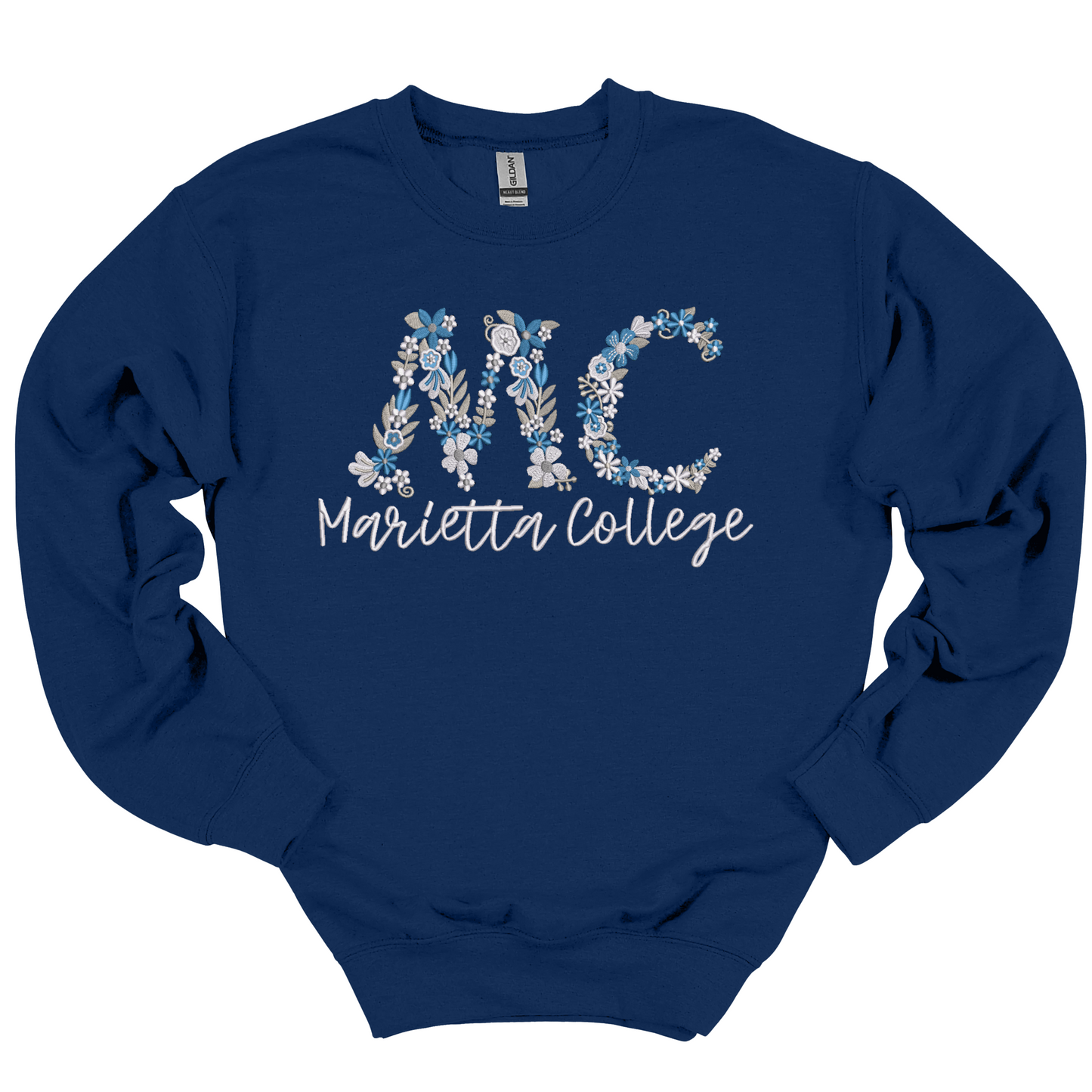 MC Embroidered Floral Crewneck