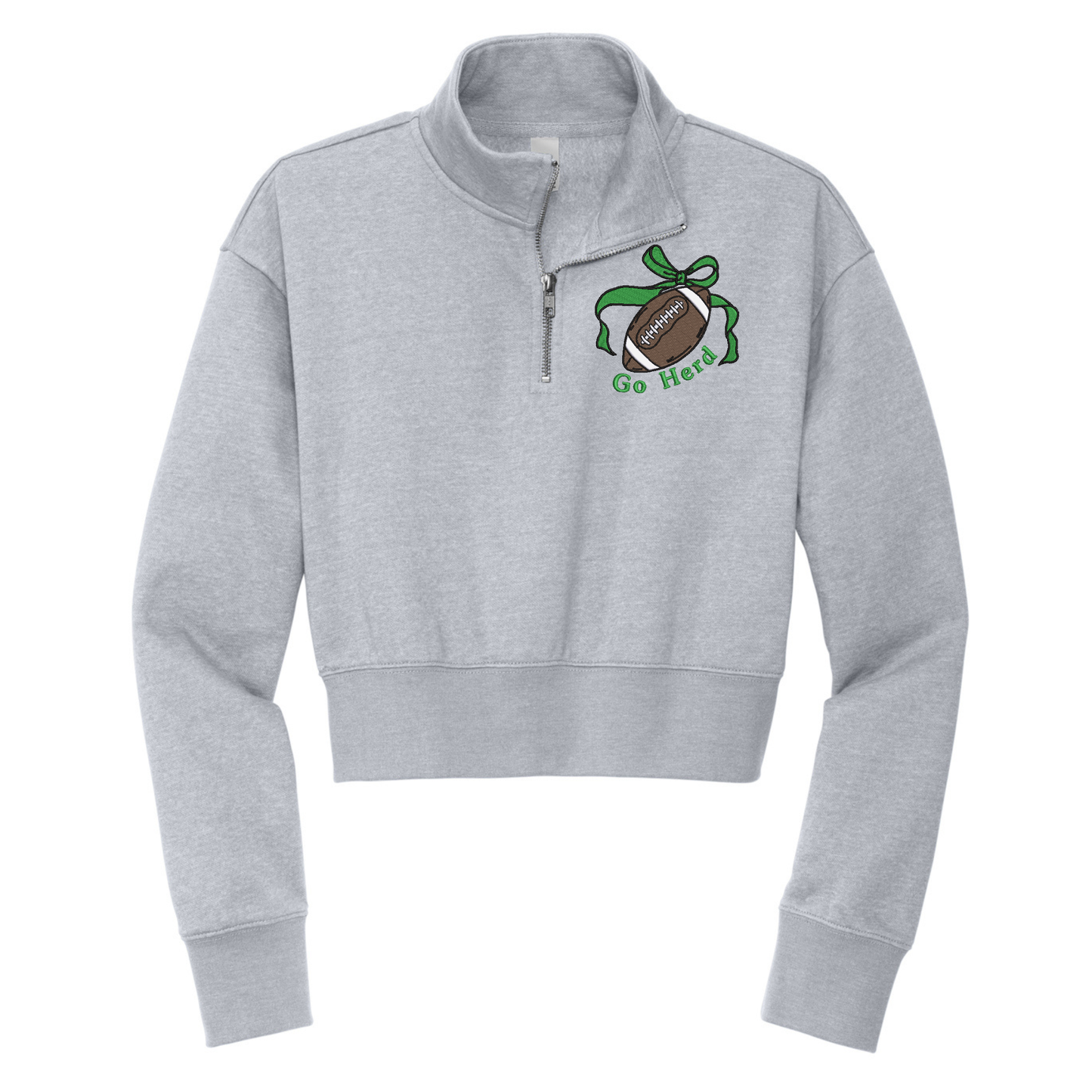 Go Herd Football Cropped 1/4 Zip