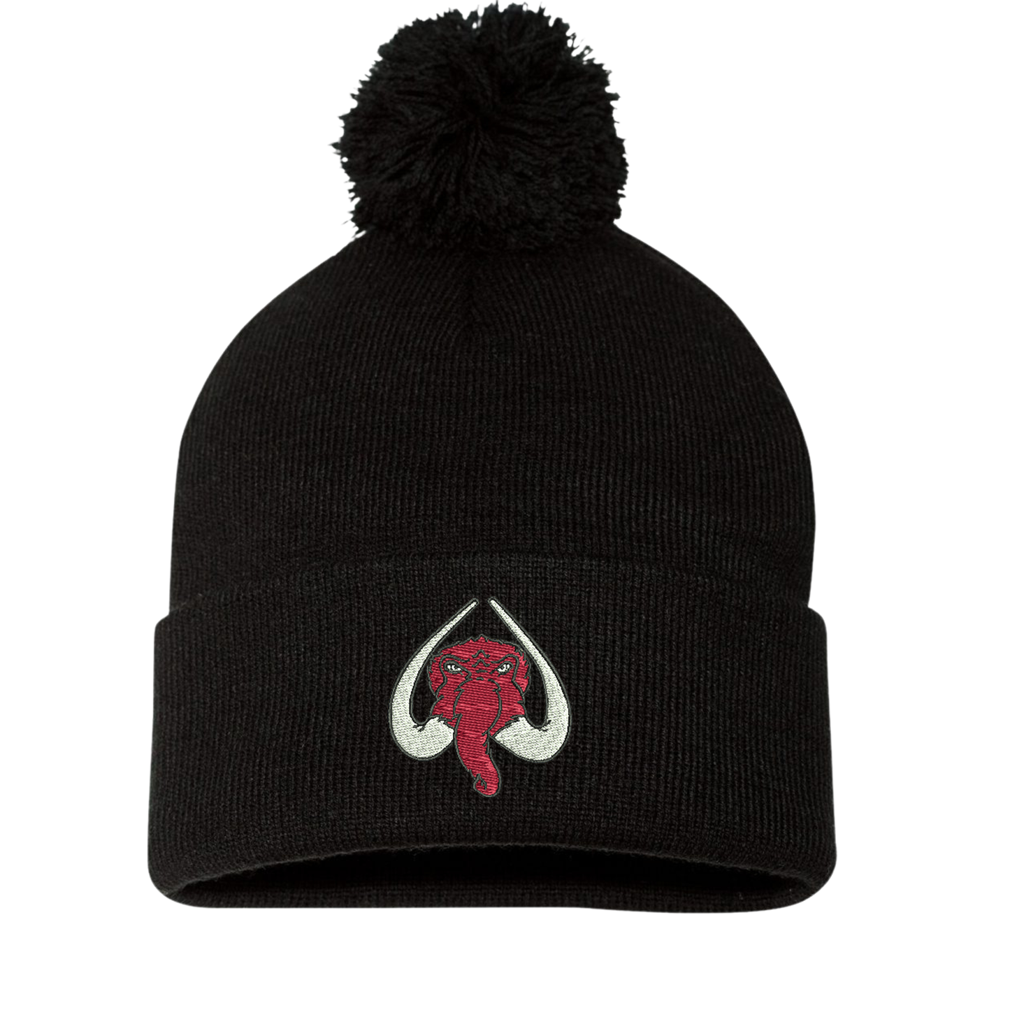 Mastodon Embroidered PomPom Beanie