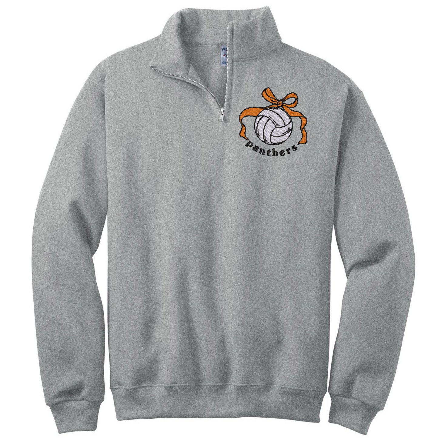 Panther Volleyball Bow Embroidered 1/4 Zip