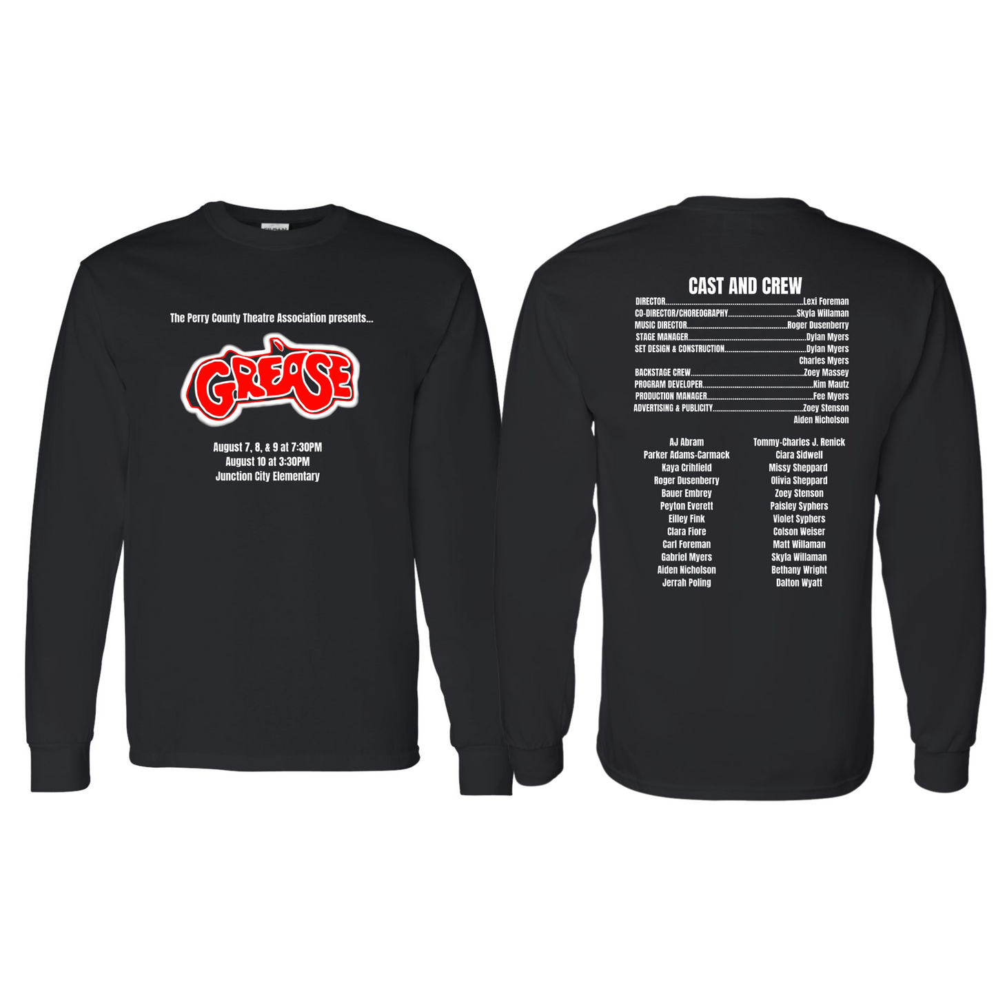 PCTA Grease Printed Long Sleeve