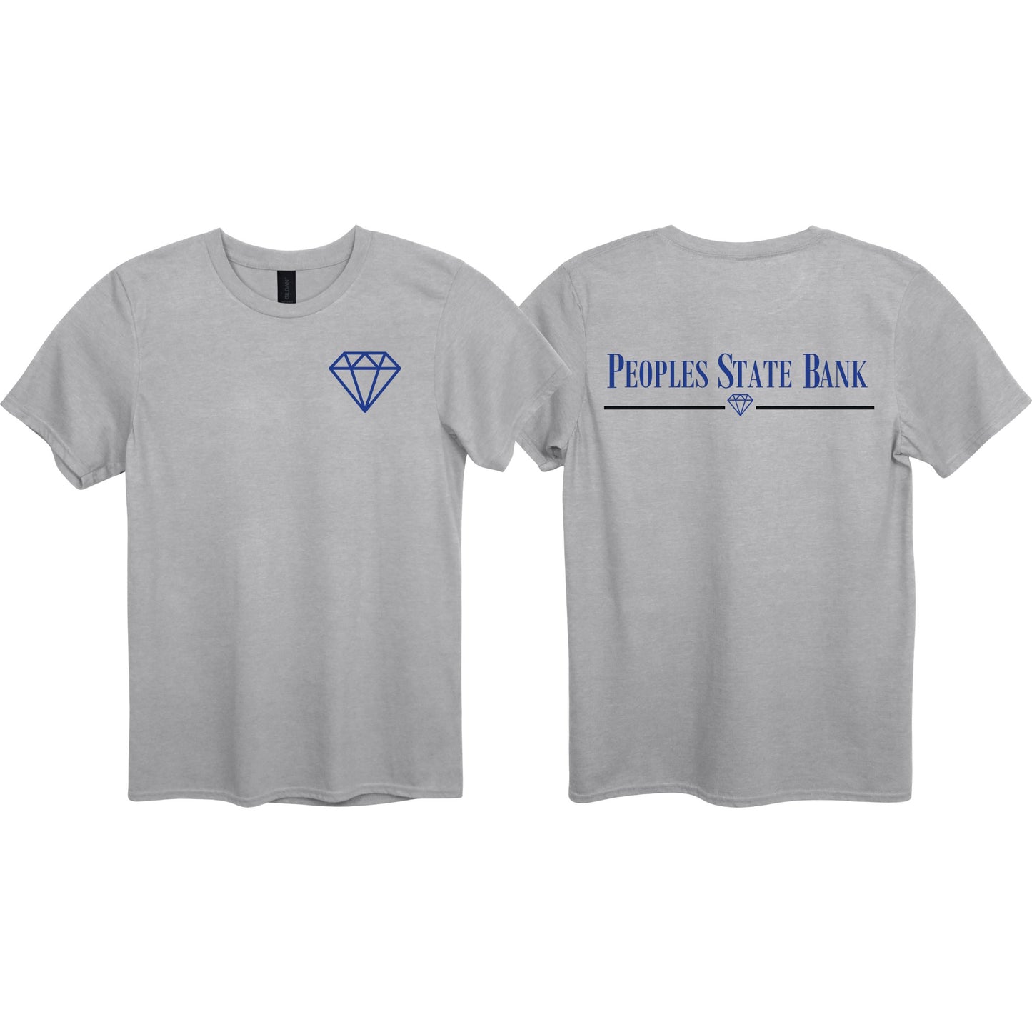 Peoples State Bank Printed T-Shirt (Diamond Chest + Back Logo)