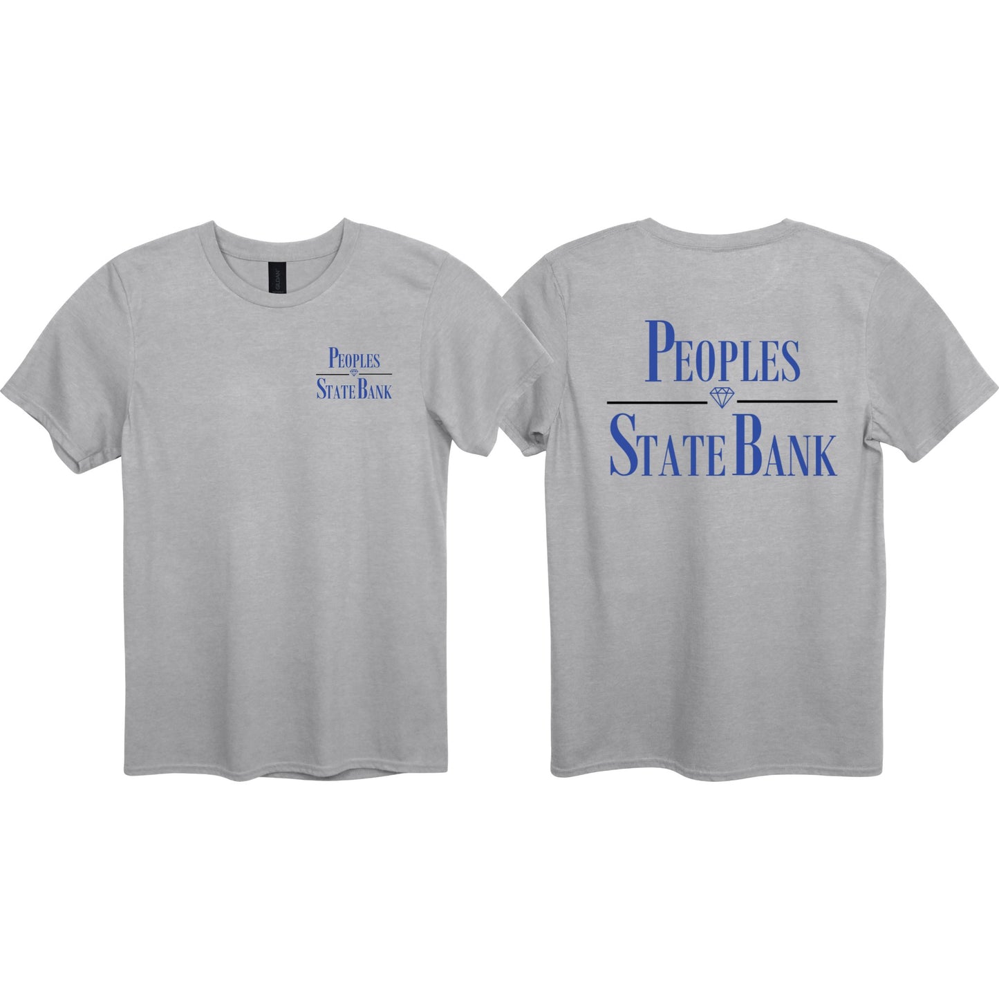 Peoples State Bank Printed T-Shirt (Stacked Logo Chest + Back)