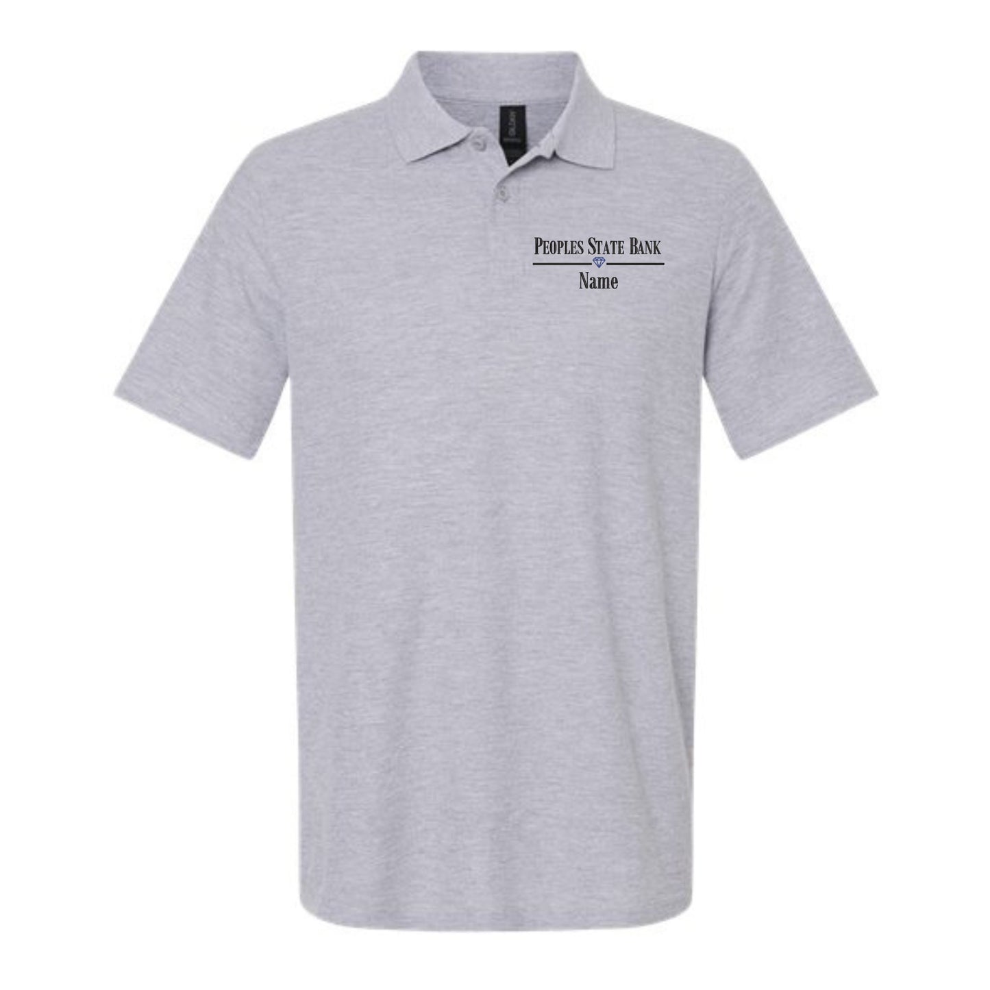 Peoples State Bank Embroidered Unisex Polo (Personalized)