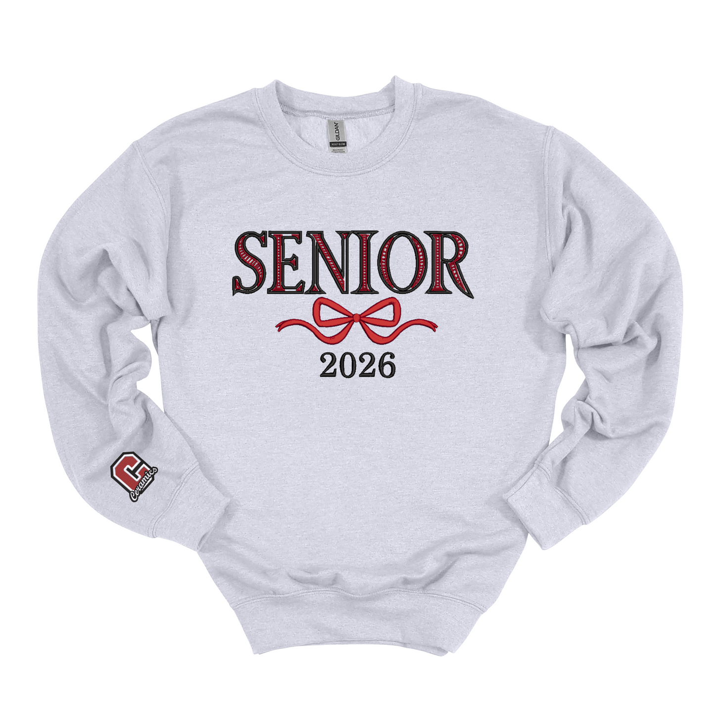 Crooksville Senior Bow Embroidered Crewneck