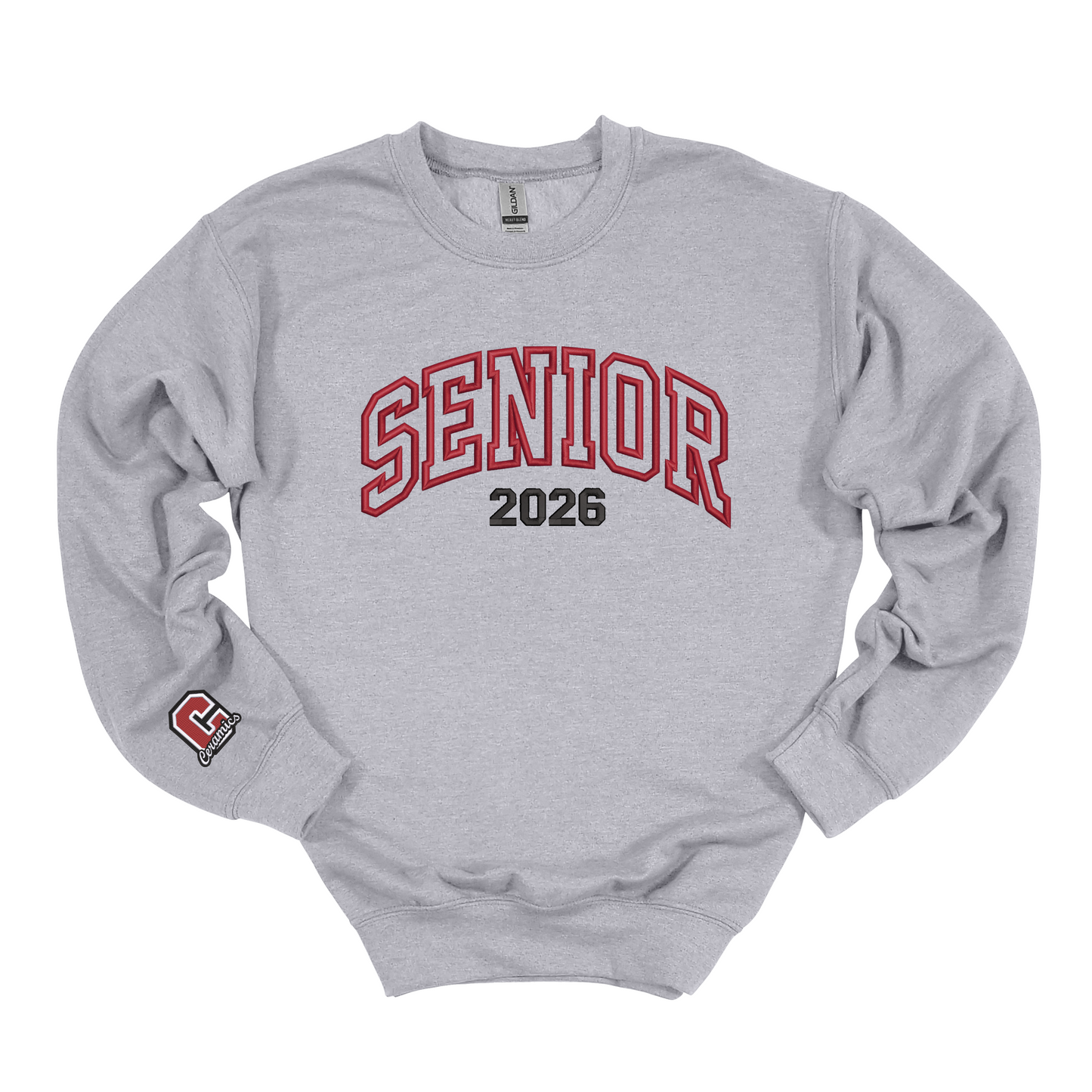 Crooksville Senior Embroidered Crewneck