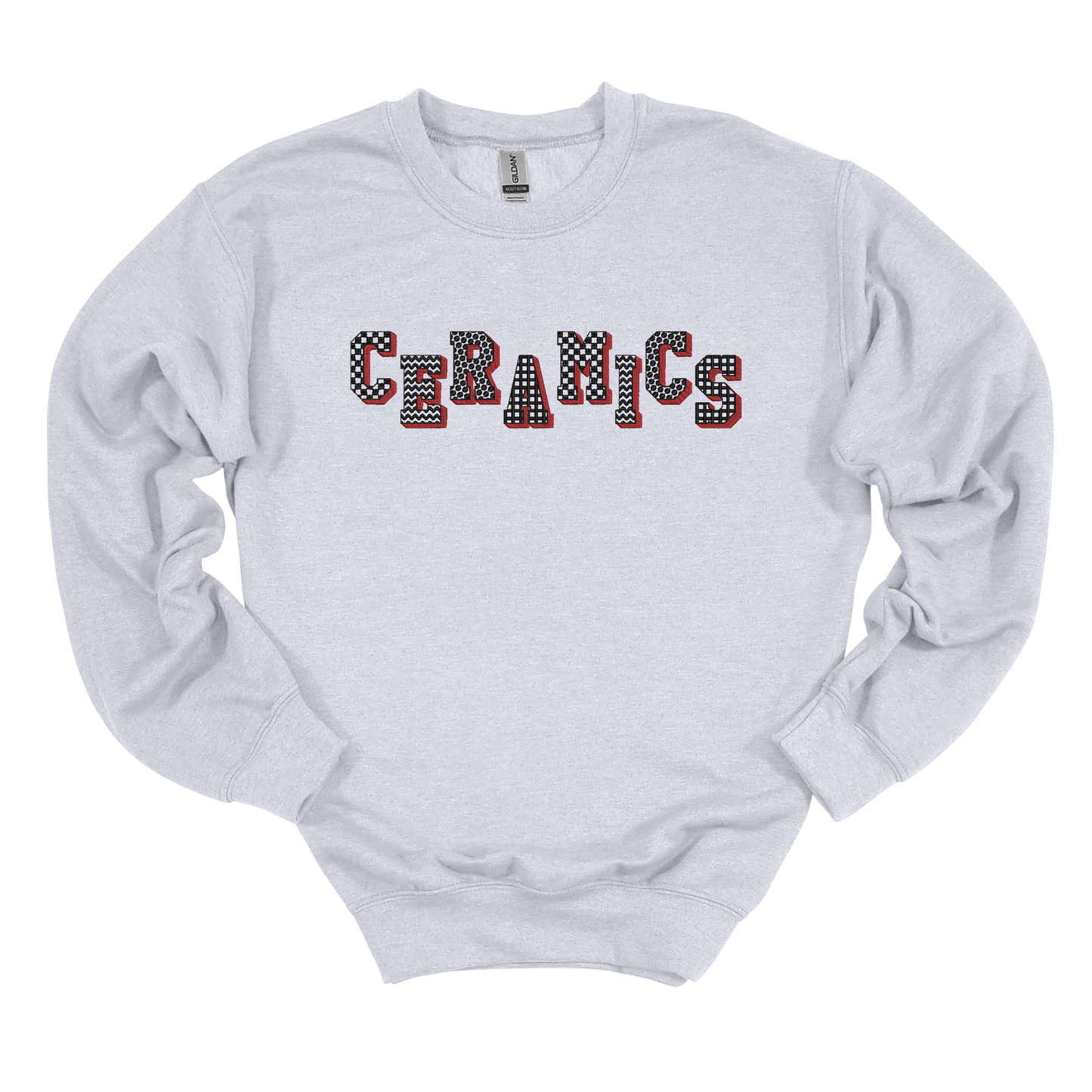Ceramics Pattern Embroidered Sweatshirt