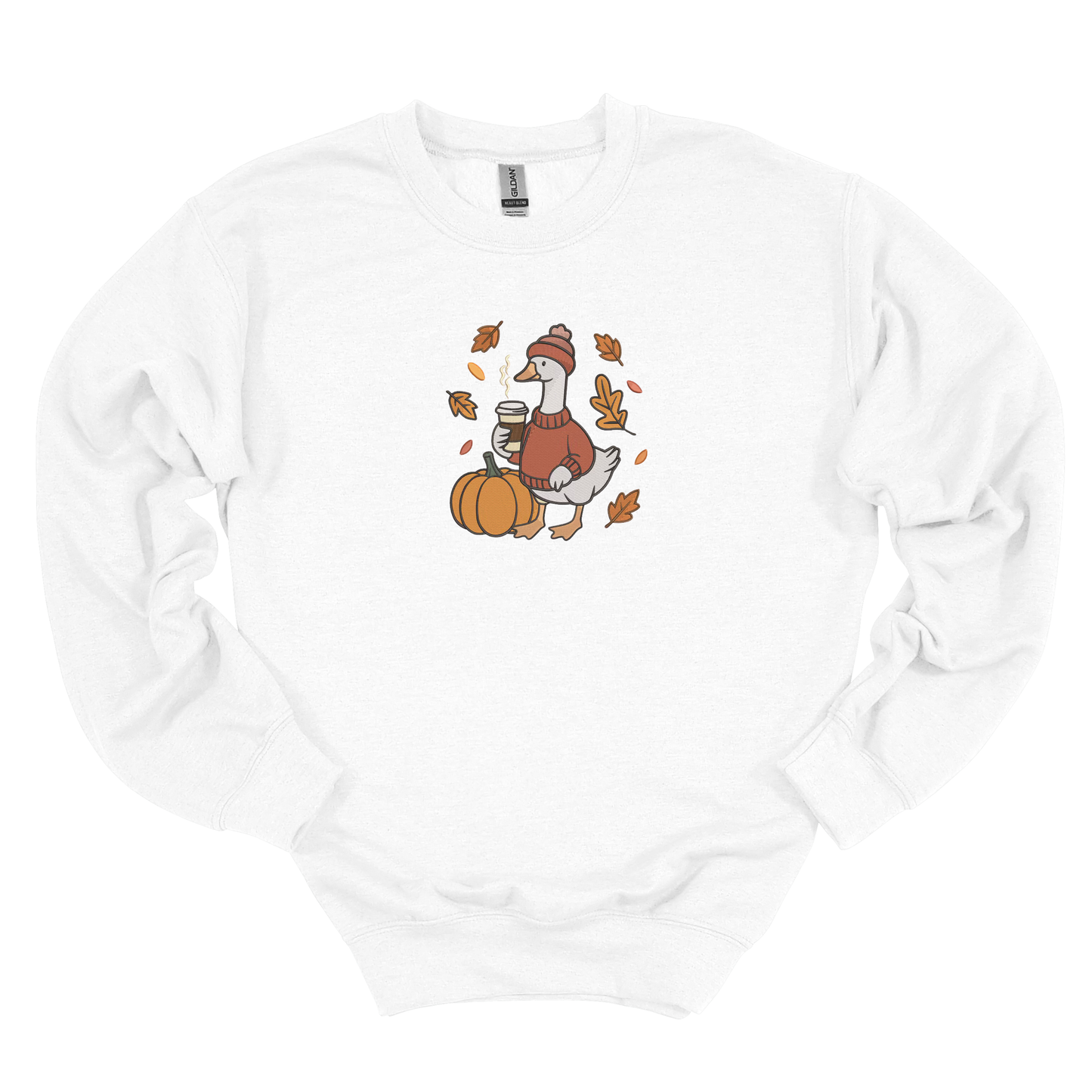 Cozy Goose Embroidered Crew