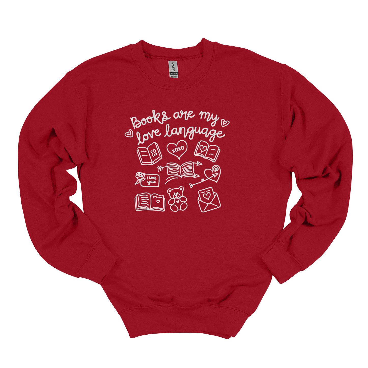 Books Are My Love Language Embroidered Sweatshirt