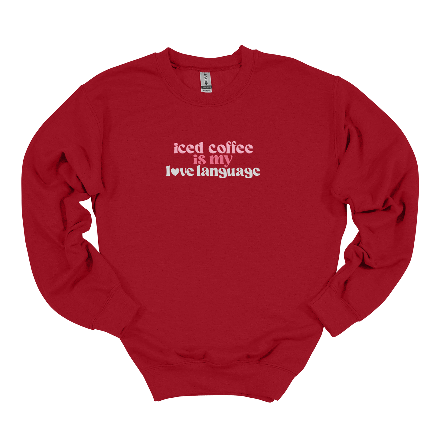 Iced Coffee Love Embroidered Sweatshirt