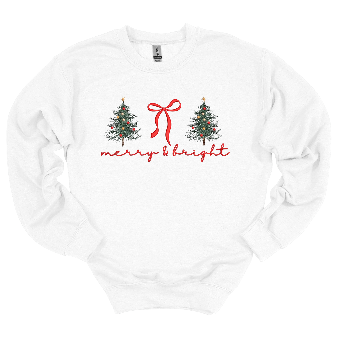 Merry & Bright Embroidered Sweatshirt