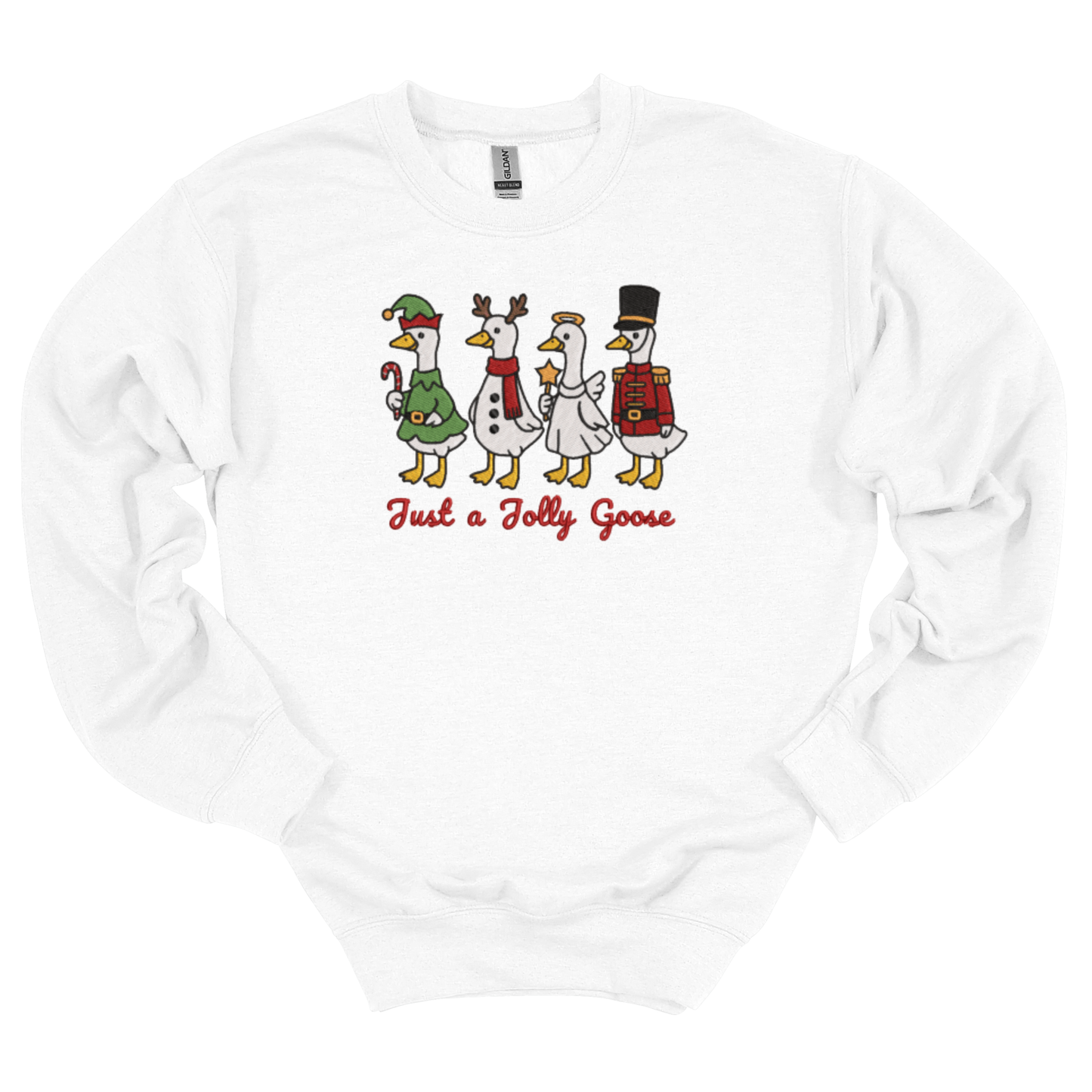 Just a Jolly Goose Embroidered Sweatshirt
