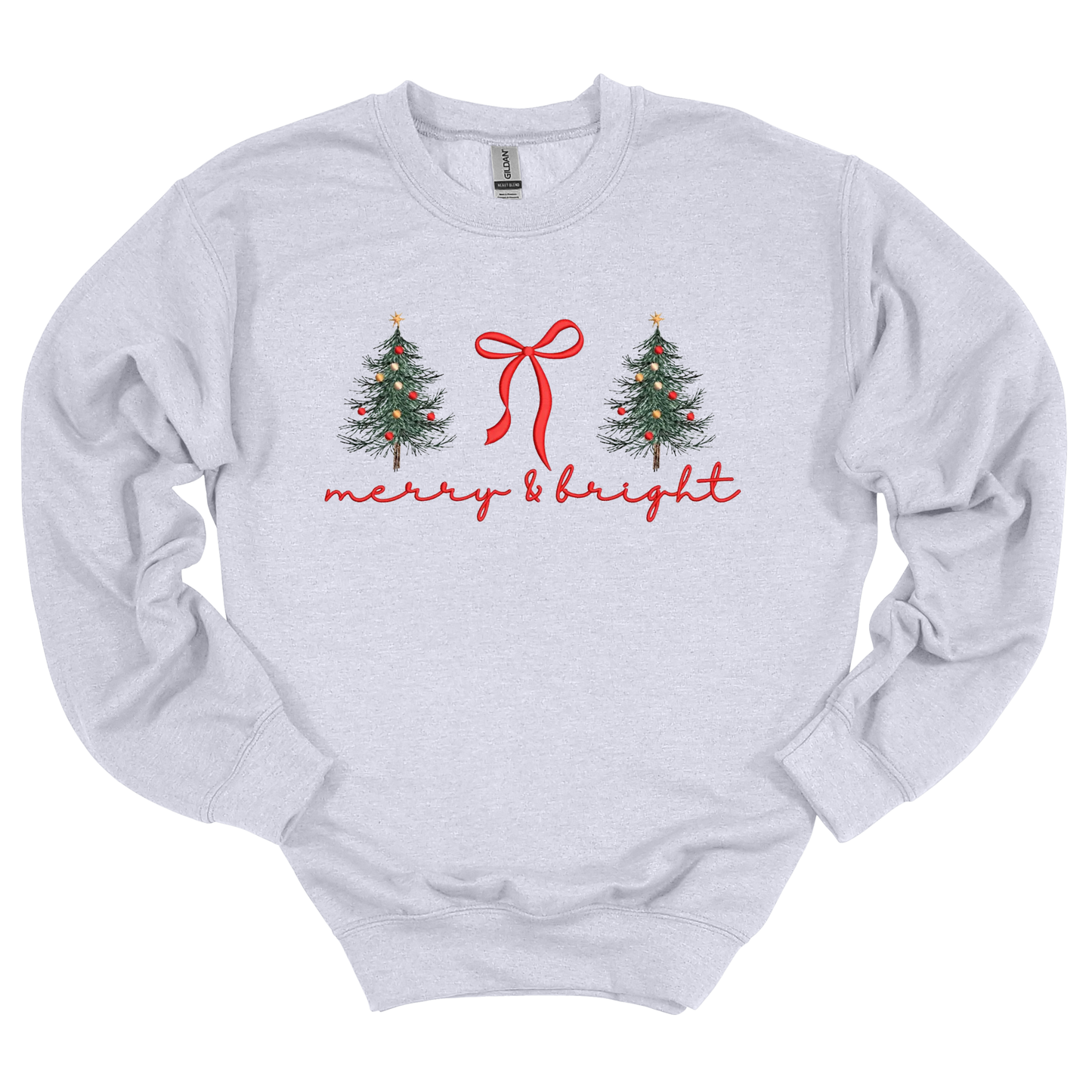 Merry & Bright Embroidered Sweatshirt