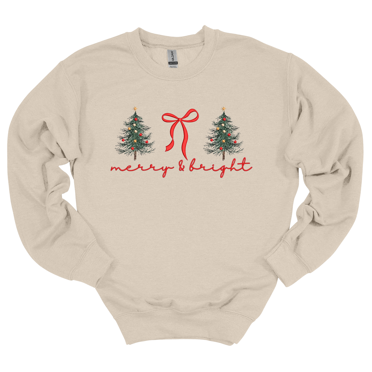 Merry & Bright Embroidered Sweatshirt