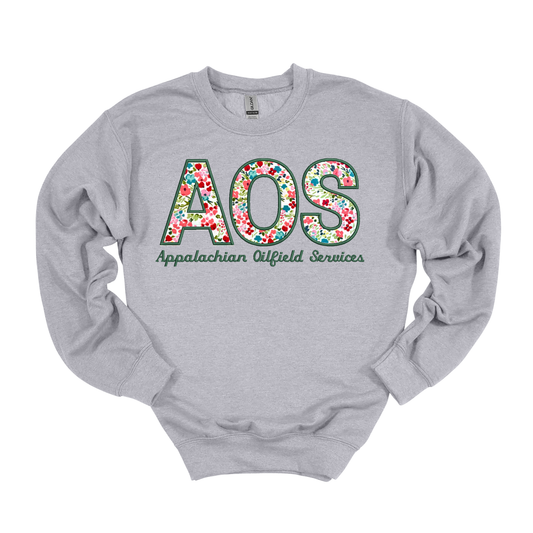AOS Floral Embroidered Crewneck