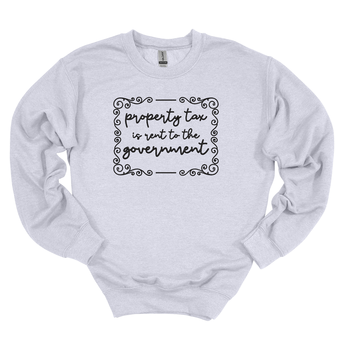 Rent to the Government Embroidered Sweatshirt