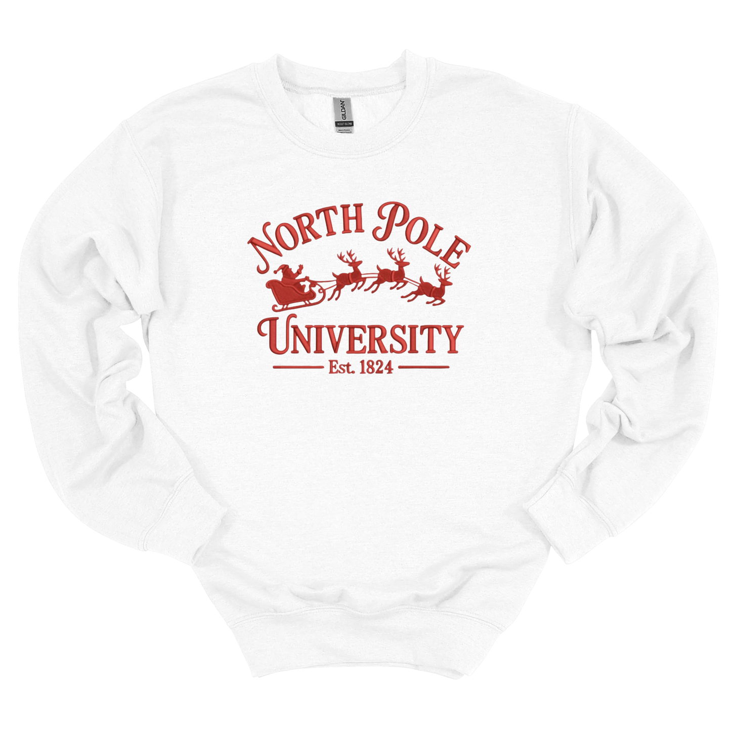 North Pole University Embroidered Sweatshirt