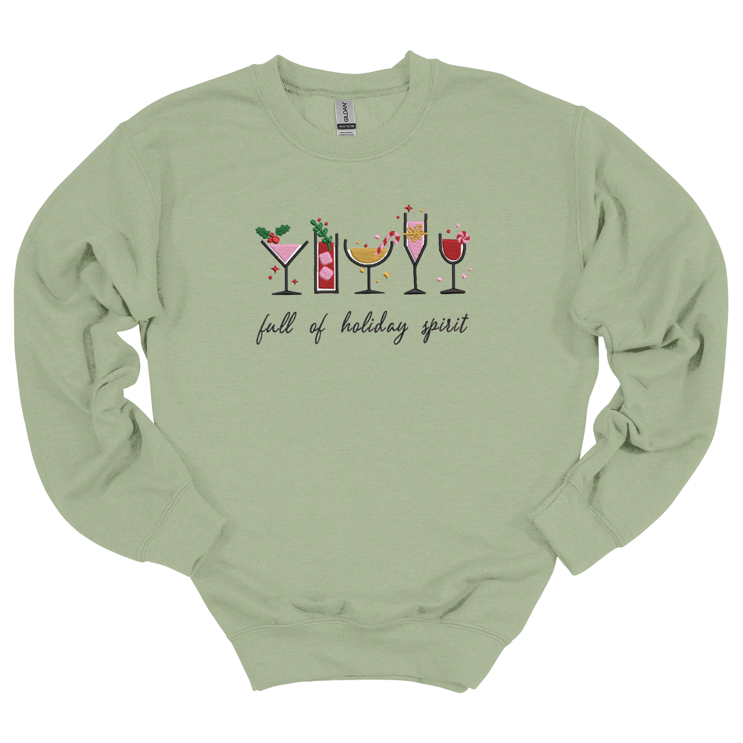 Holiday Spirit Embroidered Sweatshirt