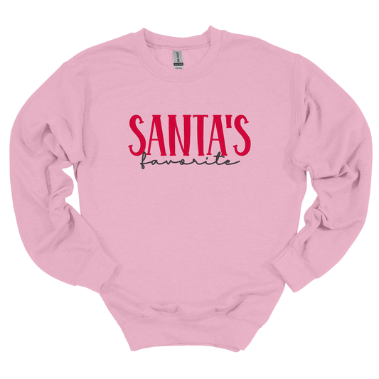 Santa's Favorite Embroidered Sweatshirt