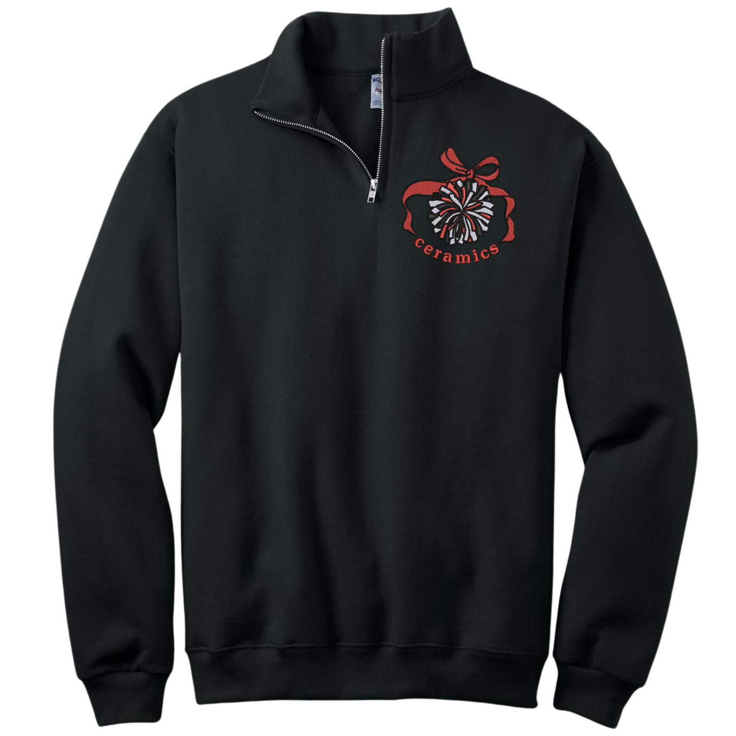 Ceramic Cheer Bow Embroidered 1/4 Zip