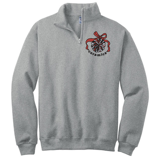 Ceramic Cheer Bow Embroidered 1/4 Zip