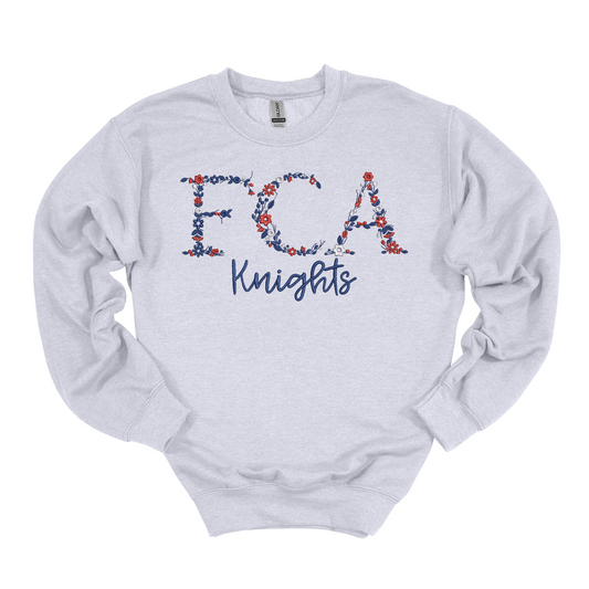 Embroidered Floral Knights Crewneck Sweatshirt