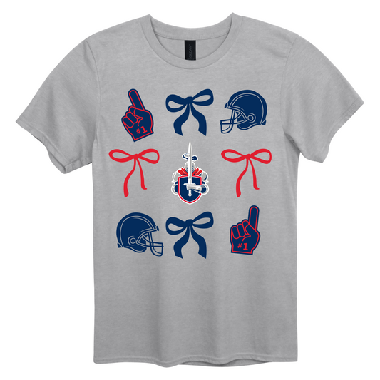 FCA Football Bow T-Shirt