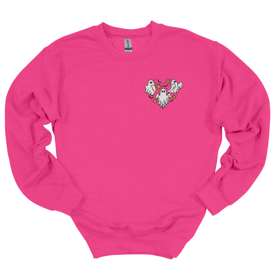 Ghost Heart Embroidered Crewneck