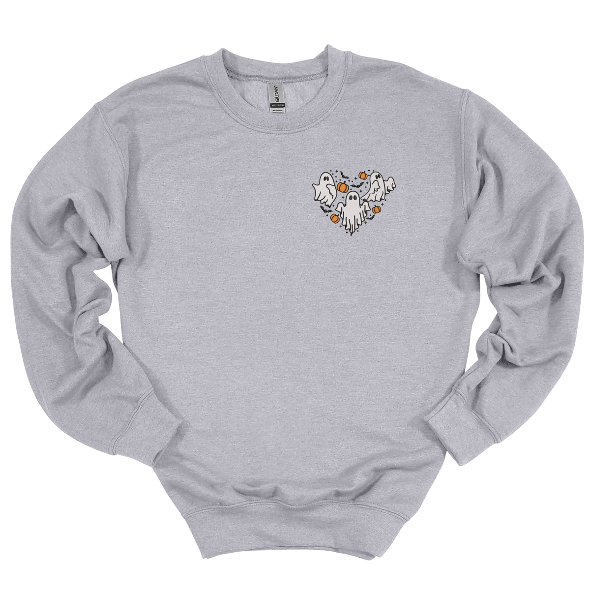 Ghost Heart Embroidered Crewneck