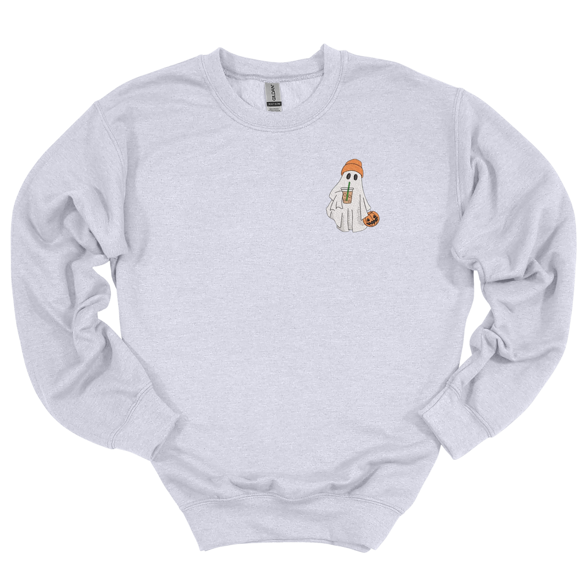 Iced Coffee Ghost Embroidered Crewneck