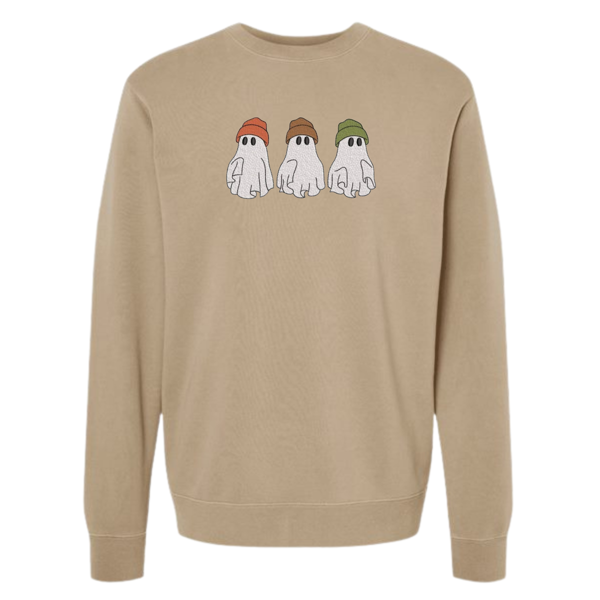 Beanie Ghosts Embroidered Crewneck