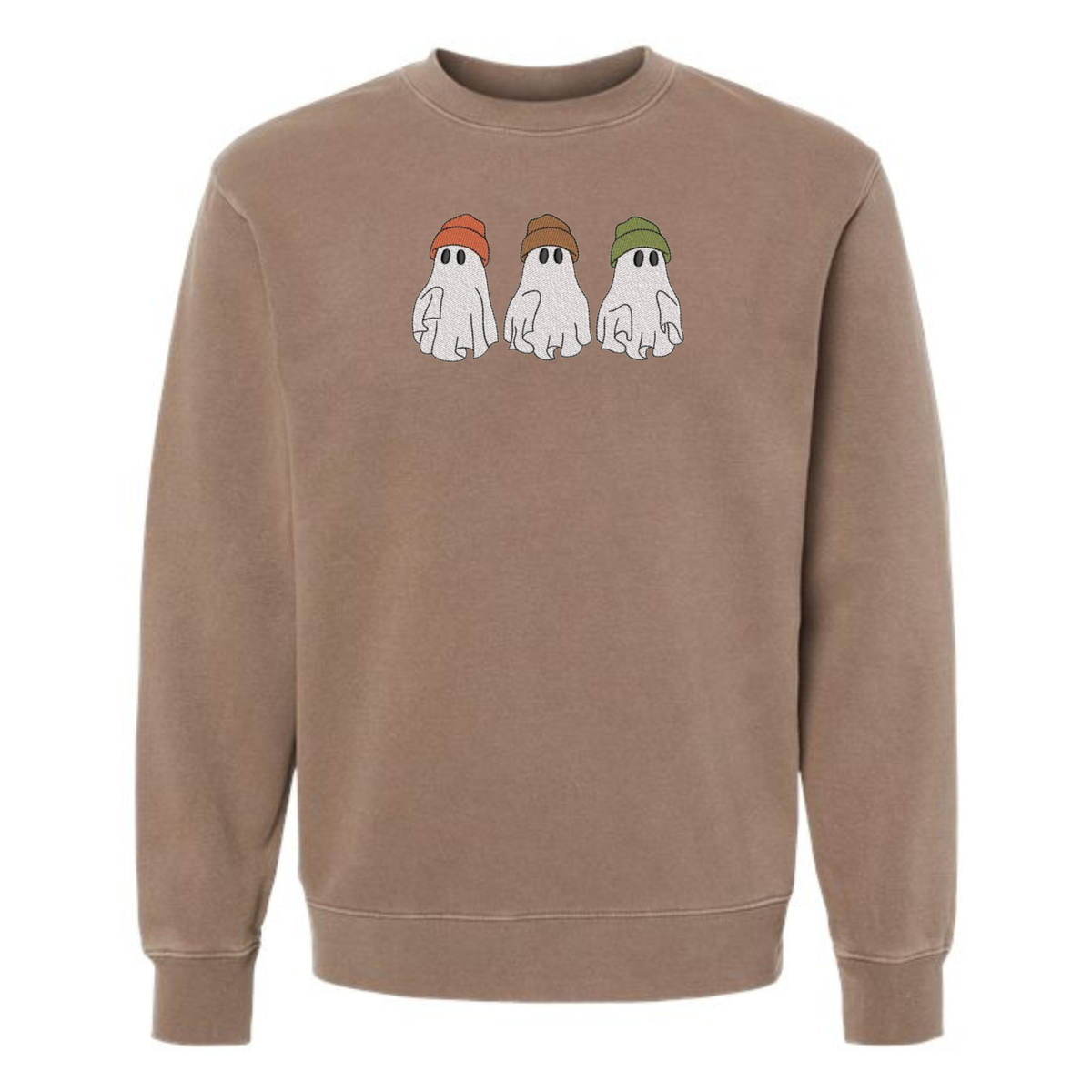 Beanie Ghosts Embroidered Crewneck
