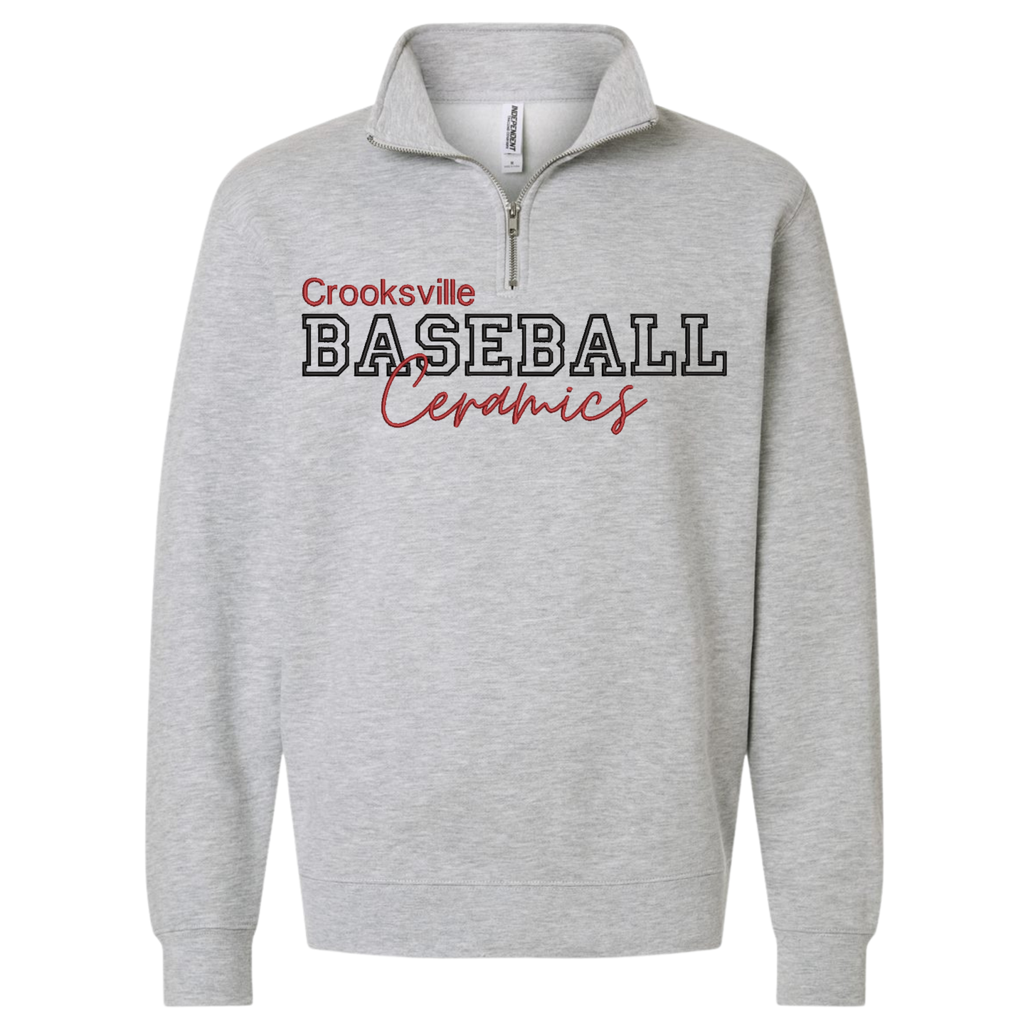 Crooksville Baseball Embroidered 1/4 Zip