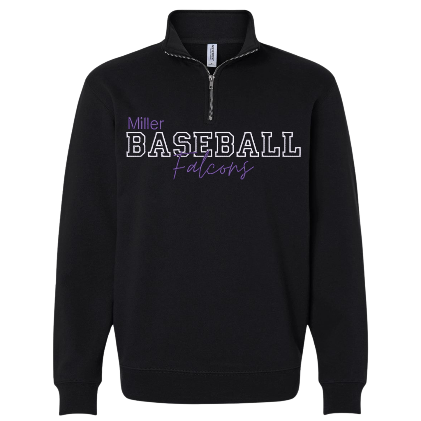 Miller Baseball Embroidered 1/4 Zip