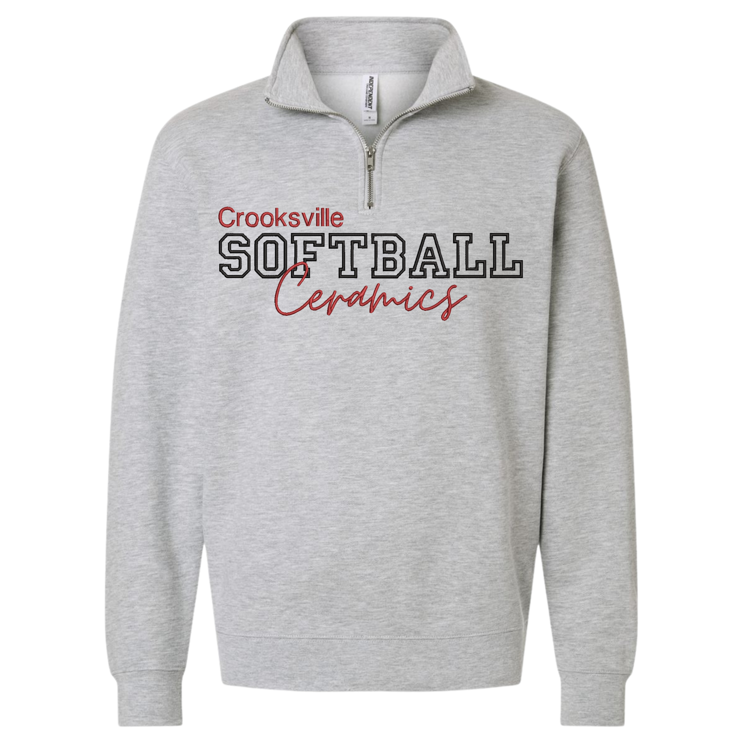 Crooksville Softball Embroidered 1/4 Zip