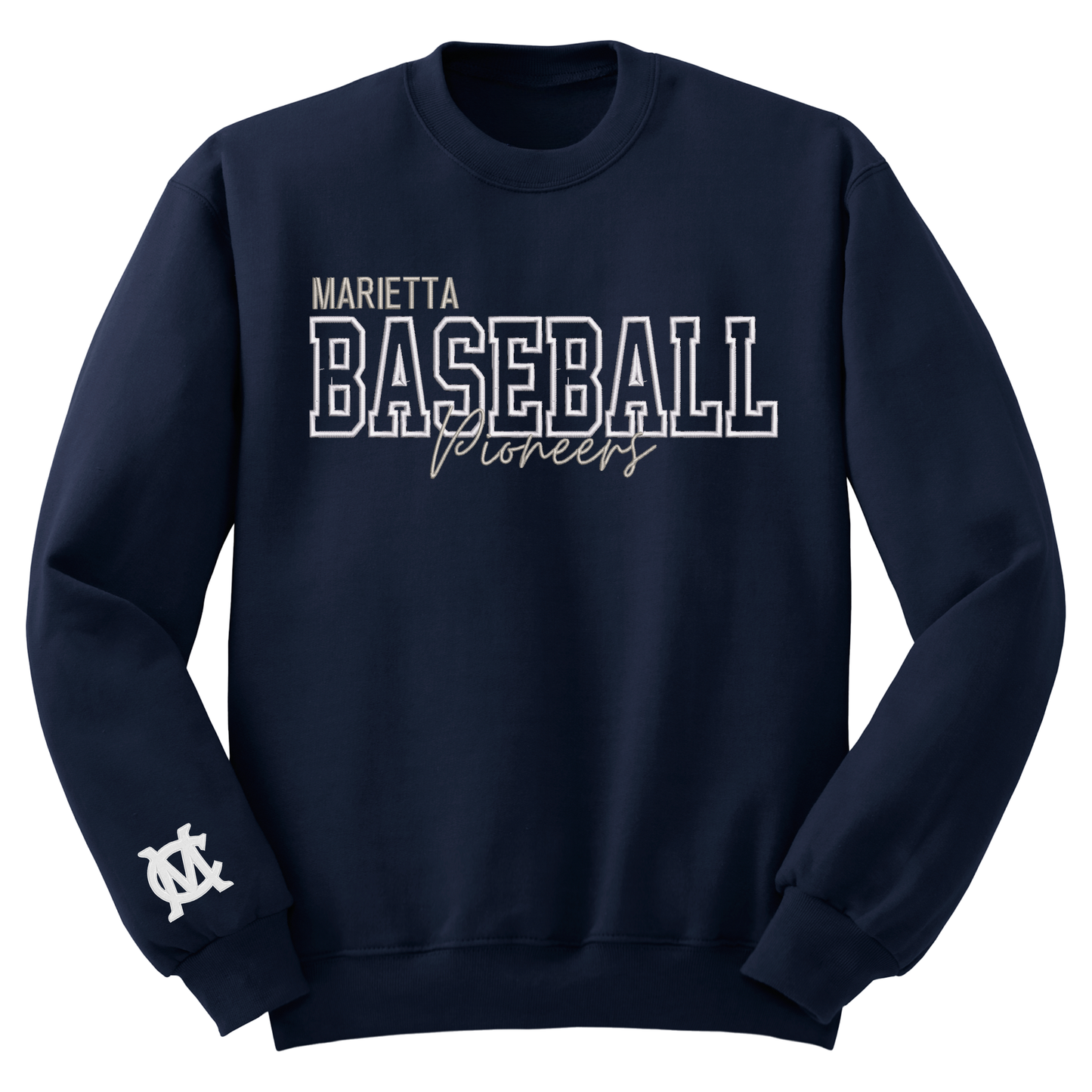 Marietta Baseball Embroidered Crewneck