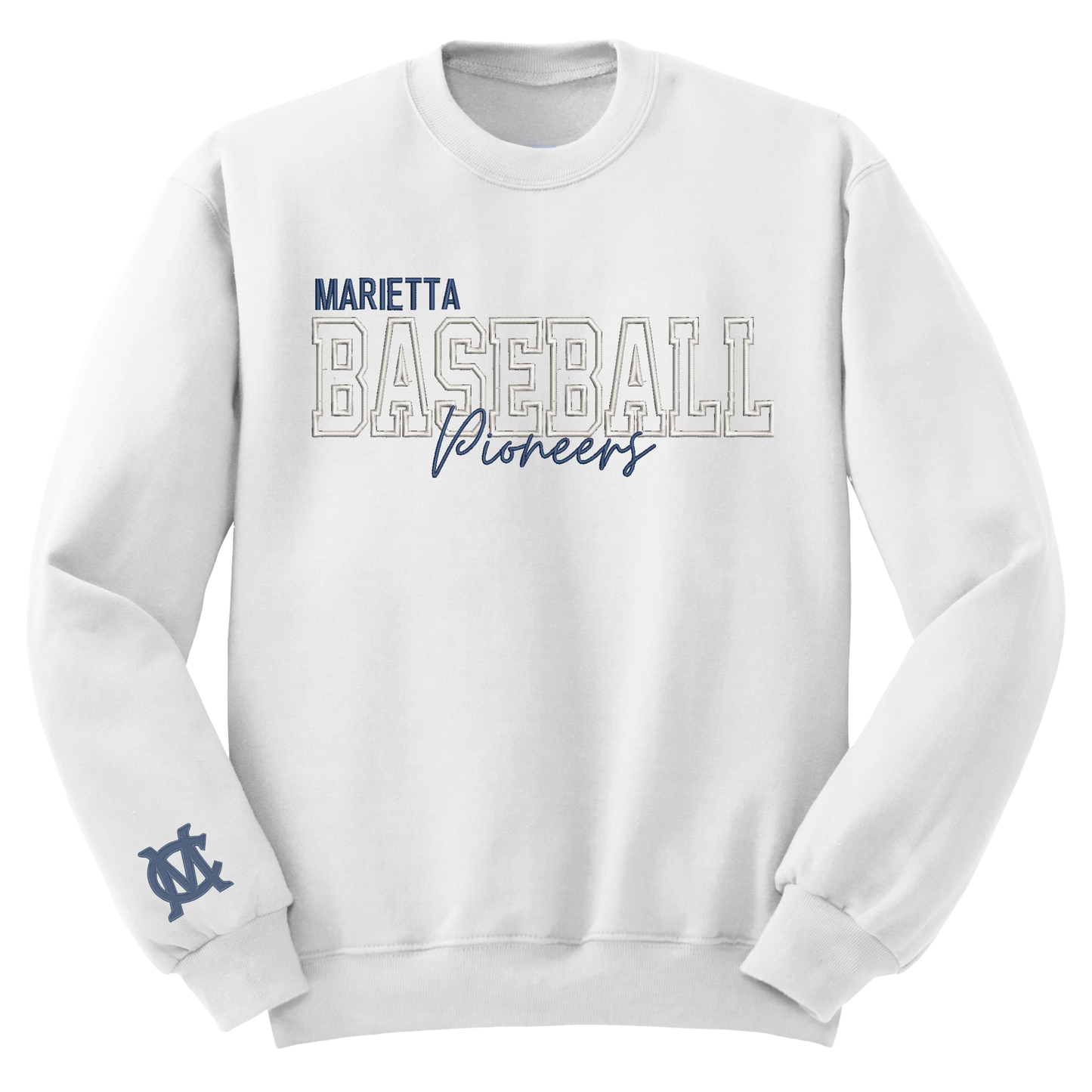 Marietta Baseball Embroidered Crewneck