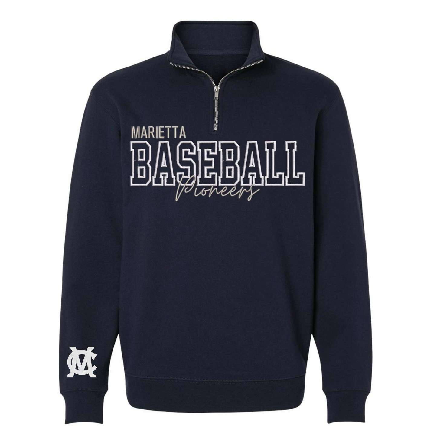 Marietta Baseball Embroidered 1/4 Zip