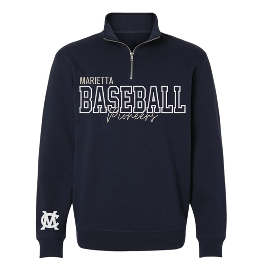 Marietta Baseball Embroidered 1/4 Zip