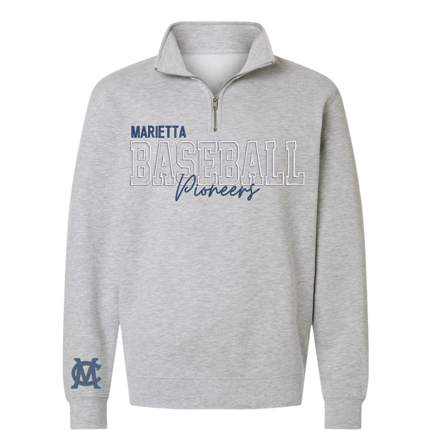 Marietta Baseball Embroidered 1/4 Zip