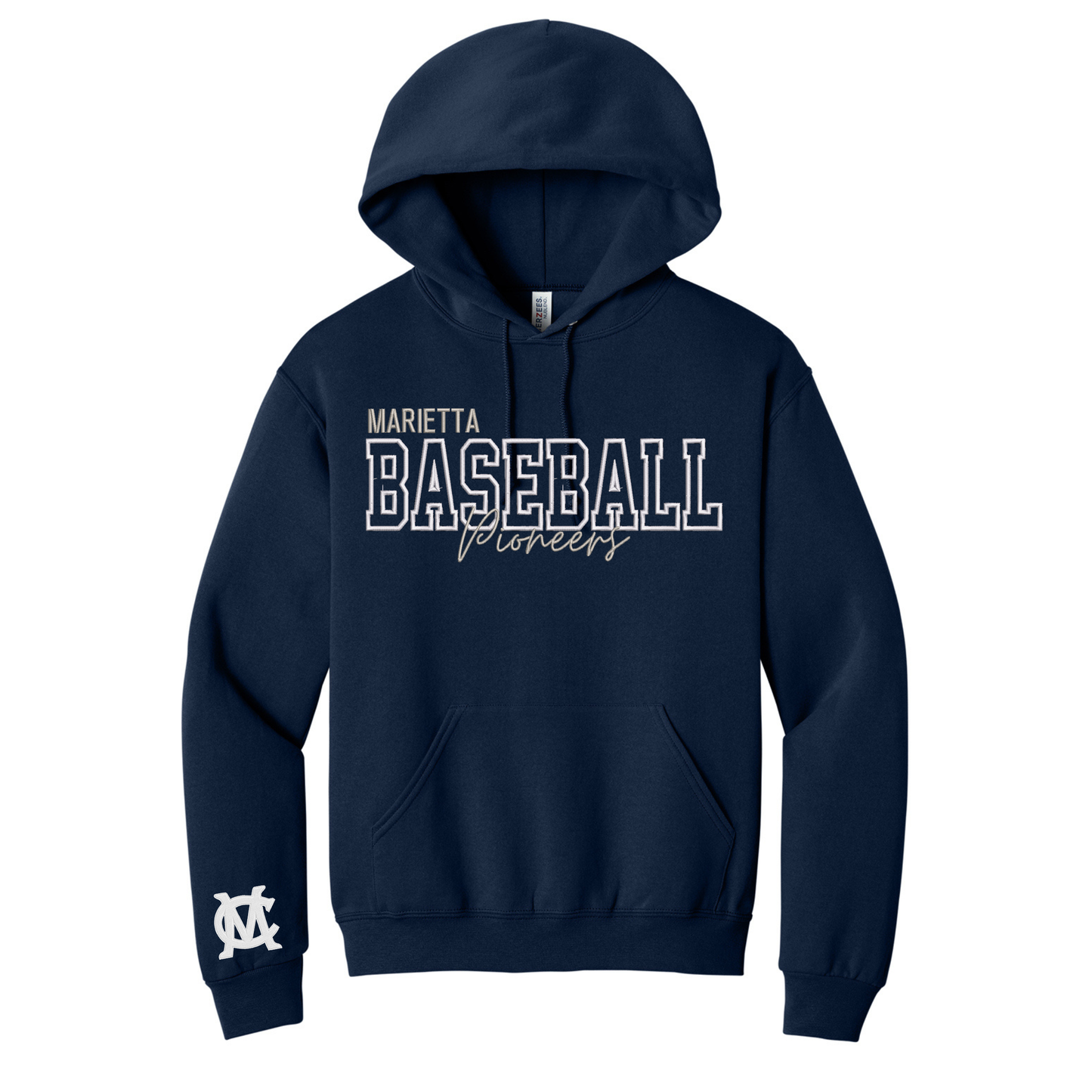 Marietta Baseball Embroidered Hoodie