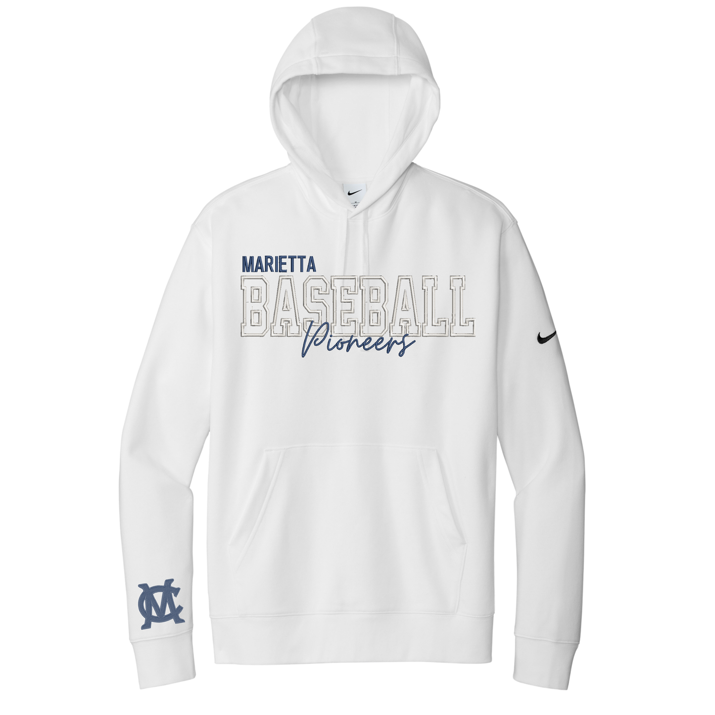 Marietta Baseball Embroidered Hoodie