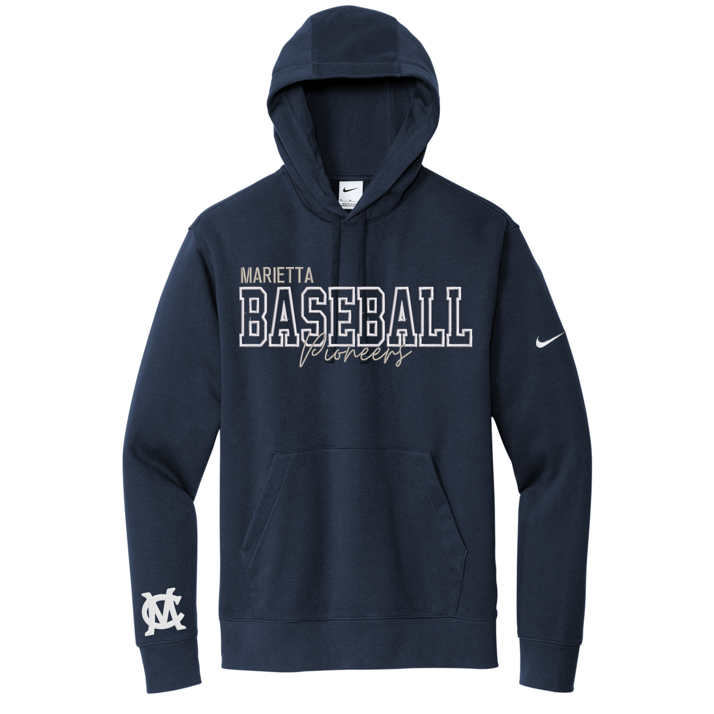 Marietta Baseball Embroidered Hoodie